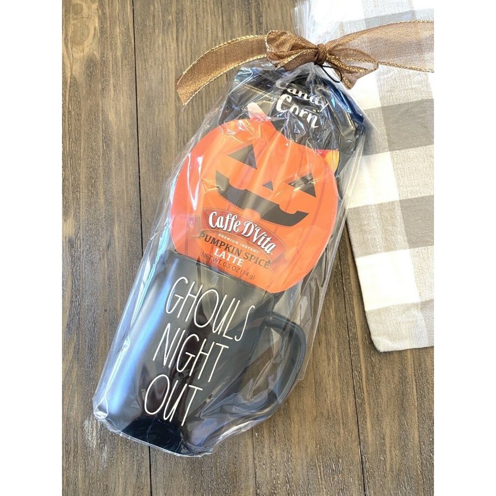 Rae Dunn 2021 Black Halloween Mug GHOULS’ NIGHT OUT NEW! HTF! Gift Set U… - Picture 1 of 9